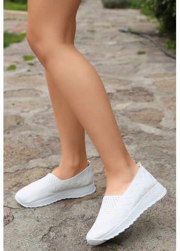 Toly Beyaz Triko Babet Ayakkabı
