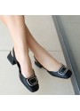 jasmi Siyah Cilt Topuklu Ayakkabı