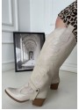 Jilla Bej Cilt Tak Çıkar Topuklu Bot ve Çizme Jilla Bej Cilt Tak Çıkar Topuklu Bot ve Çizme