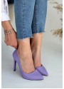 Hillar Lila Cilt Stiletto Ayakkabı