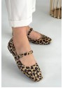 Linni Leopar Süet Babet Ayakkabı