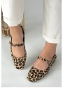 Linni Leopar Süet Babet Ayakkabı