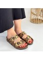 Tanta Leopar Süet Tokalı Terlik