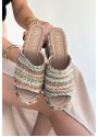Tlay Kilim Desenli Dolgu Topuk Terlik