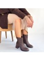 Tendy Kahverengi Cilt Topuklu Bot