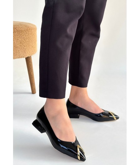 Goes Siyah Rugan Babet Ayakkabı Goes Siyah Rugan Babet Ayakkabı