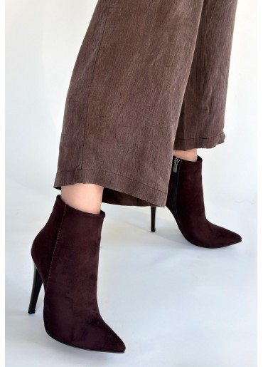 Blan Acı Kahve Süet Topuklu Bot