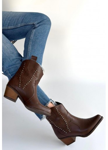 Matin Acı Kahve Cilt Topuklu Bot