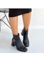 Mejjo Siyah Cilt Topuklu Bot