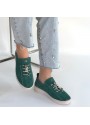 Warte Yeşil Süet Bağcıklı Spor Ayakkabı