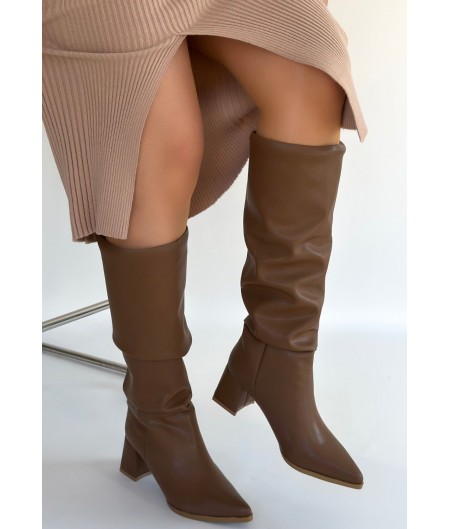 Pitay Vizon Cilt Topuklu Çizme