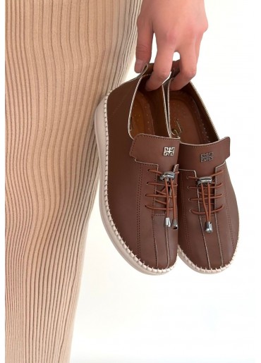 Warte Taba Deri Bağcıklı Spor Ayakkabı