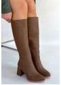 Morena Vizon Cilt BejTopuklu Çizme