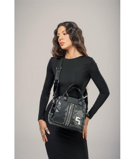 Tuka Siyah Cilt Kol ve Omuz Çantası
