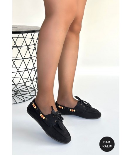 Elora Siyah Süet Babet Elora Siyah Süet Babet