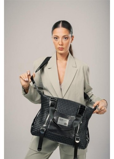 Ebga Siyah Cilt Kol ve Omuz Çantası