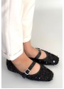 Zaty Siyah Süet Siyah Pullu Babet Ayakkabı Zaty Siyah Süet Siyah Pullu Babet Ayakkabı