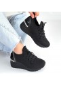 Weor Siyah Triko Bağcıklı Spor Ayakkabı