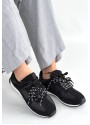 Jeat Siyah Nubuk Bağcıklı Spor Ayakkabı