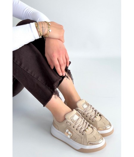 Ceans Bej Süet Bağcıklı Spor Ayakkabı Ceans Bej Süet Bağcıklı Spor Ayakkabı