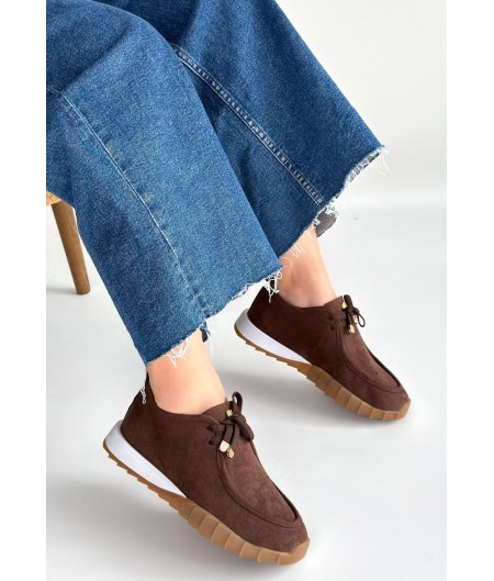 Sier Kahverengi Süet Bağcıklı Spor Ayakkabı Sier Kahverengi Süet Bağcıklı Spor Ayakkabı