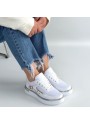 Junda Beyaz Cilt Bağcıklı Spor Ayakkabı