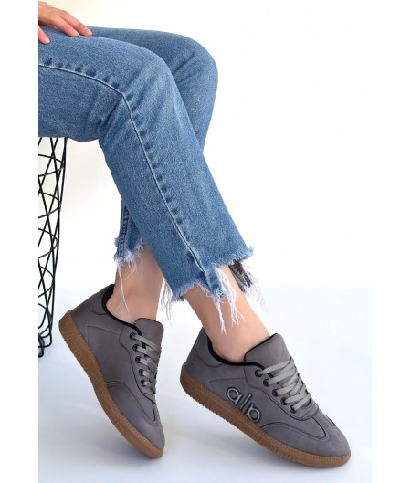 Lendo Gri Süet Bağcıklı Spor Ayakkabı Lendo Gri Süet Bağcıklı Spor Ayakkabı