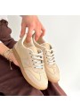Lunga Bej Cilt Bağcıklı Spor Ayakkabı