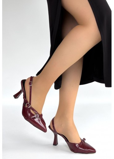 Tetti Bordo Rugan Topuklu Ayakkabı