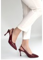 Uster Bordo Rugan Topuklu Ayakkabı Uster Bordo Rugan Topuklu Ayakkabı