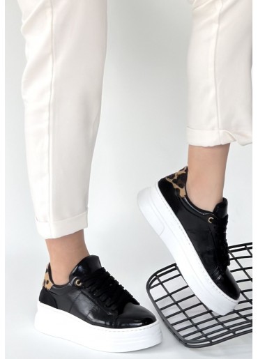 Jetan Siyah Rugan Bağcıklı Spor Ayakkabı