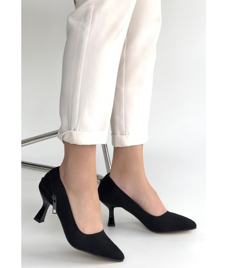 Jedi Siyah Süet Topuklu Ayakkabı Jedi Siyah Süet Topuklu Ayakkabı