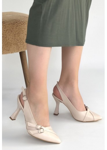 Jedda Bej Cilt Topuklu Ayakkabı