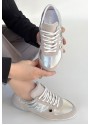 Jawen Gri Nubuk Gümüş Detaylı Spor Ayakkabı