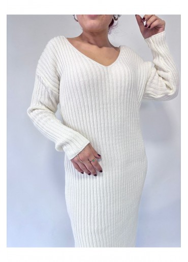 Treo Beyaz Triko Elbise