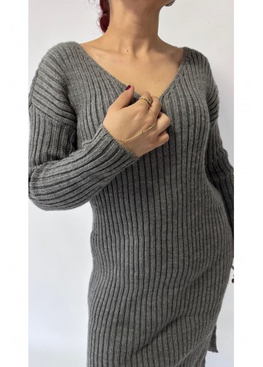 Treo Gri Triko Elbise