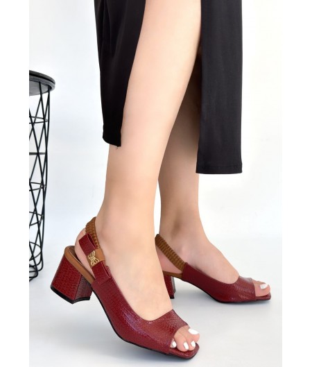 Alessi Bordo  Rugan Topuklu Ayakkabı