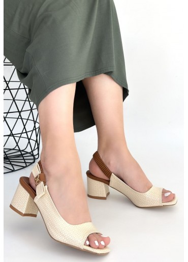 Alessi Bej Rugan Topuklu Ayakkabı