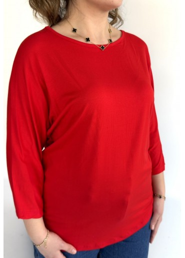 Lıwer Kırmızı Dirsek Kol Tişört