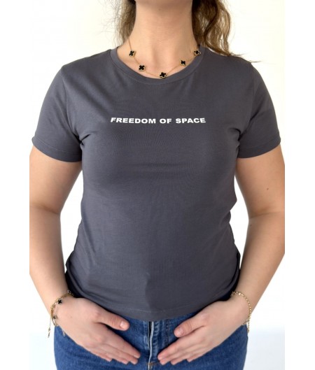 Şemal Gri Kısa Kollu Tişört