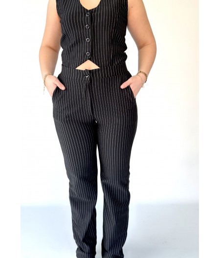 Gran Siyah Pantolonlu Yelekli Takım