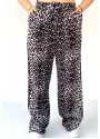 Gijja Leopar Beli Lastikli Bol Paça Pantolon