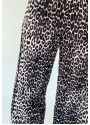 Gijja Leopar Beli Lastikli Bol Paça Pantolon