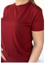 Bordo Kısa Kollu Tişört