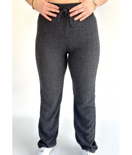 Tijja Siyah Lastikli Bol Paça Pantolon