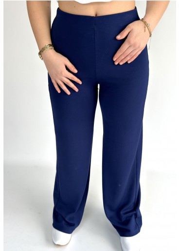 Gijja Lacivert Beli Lastikli Bol Paça Pantolon