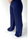 Gijja Lacivert Beli Lastikli Bol Paça Pantolon