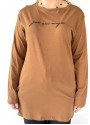 Hetta Kahverengi Uzun Kollu Tişört