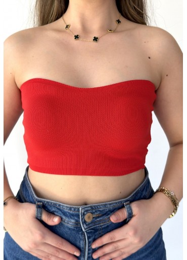 Ewert Kırmızı Straplez Tişört