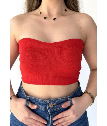 Ewert Kırmızı Straplez Tişört